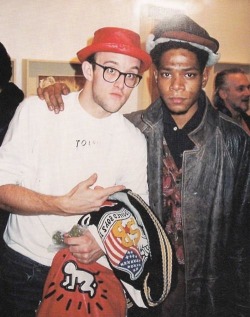 deadcops:  kuamen:  Keith Haring x Jean Michel Basquiat  Mac Miller x Kid Cudi