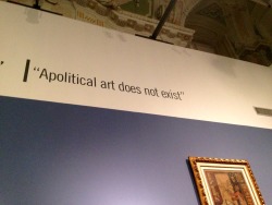 birdjob:  “Apolitical art does not