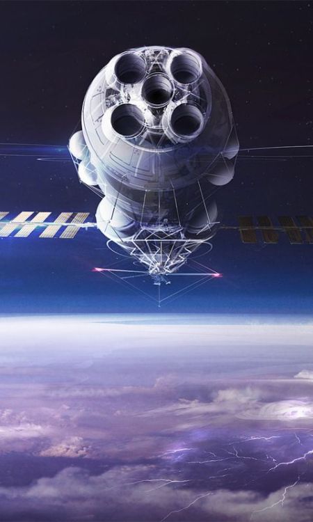Command spaceship, space, satellite, clouds, 480x800 wallpaper @wallpapersmug : ift.tt/2FI4i