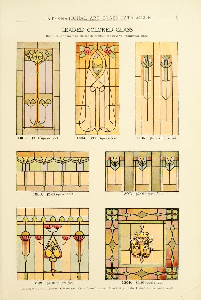 heaveninawildflower:  Designs taken from ‘International Art Glass Catalogue’