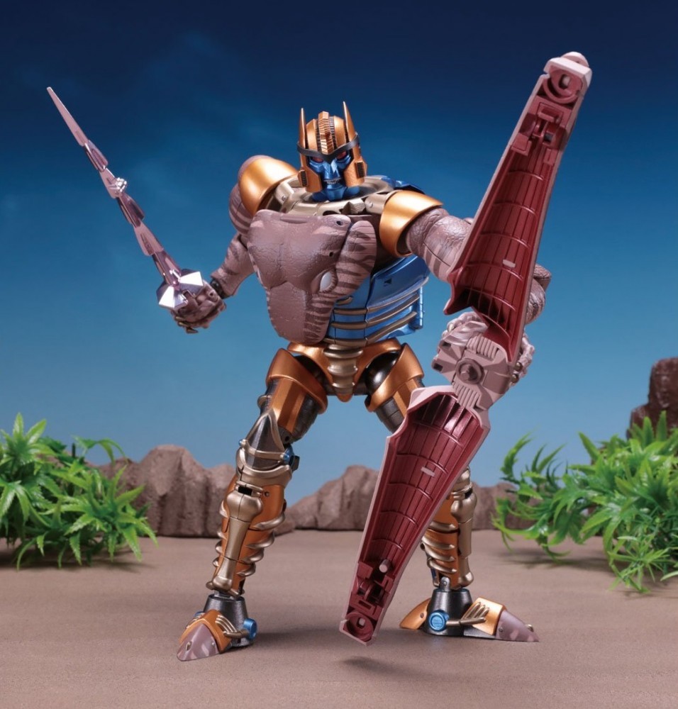 austinstoyblog: aeonmagnus:  Transformers Masterpiece MP-41 Dinobot - color prototype