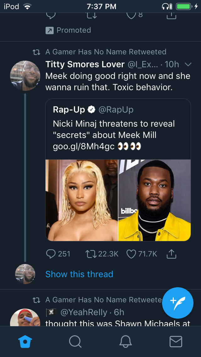 laurdlannister-kingslayer:  notaskiathegoat: Meek: *doing good*Nicki: well meek DOES