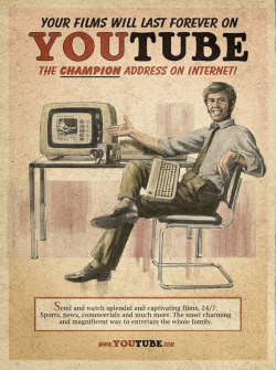 shikajika:  calamityrachx:  whatisadvertising:  What would modern technology and social networks look like if they were vintage ads This is a post gathered Facebook, Twitter, Youtube, Skype, iMac, Nintendo Wii and Sony Playstation as if they were vintage