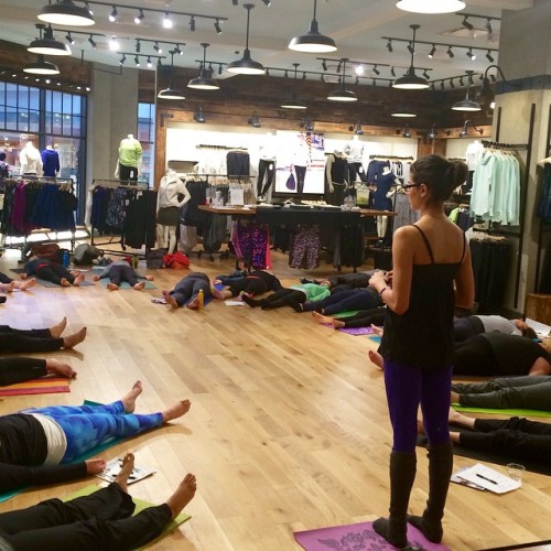 Phew! It has been a long day! But it started off the best way at @Athleta leading the RENEW. REVIVE.