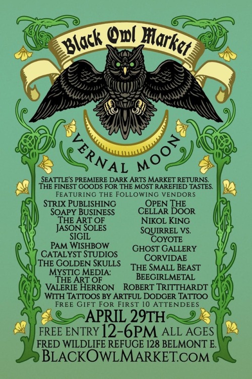 If you’re in the Seattle area you should really come down and check out the Black Owl Market: Vernal