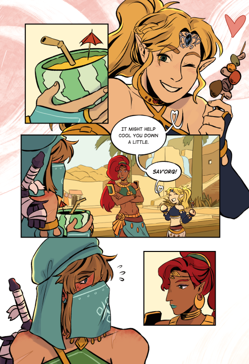 arystocrat: a short pre-calamity (pre-blades of yiga) zelink comic i made for @zelink-fanzine