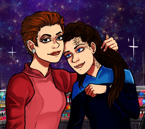 i love deep space nine and these two so i had to draw them! ♥