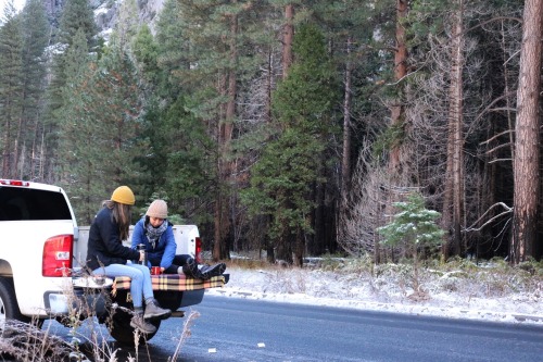 nuhstalgicsoul:Because why not pull over in Yosemite on a cold day and have some hot chocolate with 