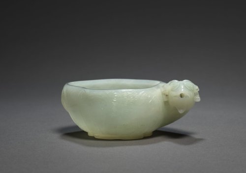 Waterpot with Ram’s Head Spout, 1700, Cleveland Museum of Art: Chinese ArtPure white jade like