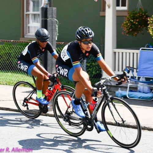 deucedlydeuce:#TourdeMillersburg Women’s 123 Crit.  Megan & Bailey  Placing 1st & 6th Heathe