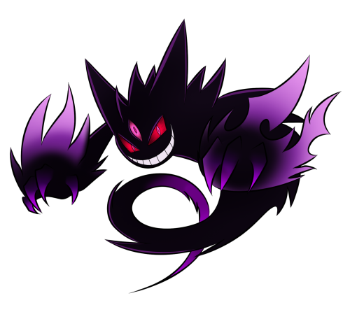 nighty-nagito: Sort of a re-design of Mega Gengar