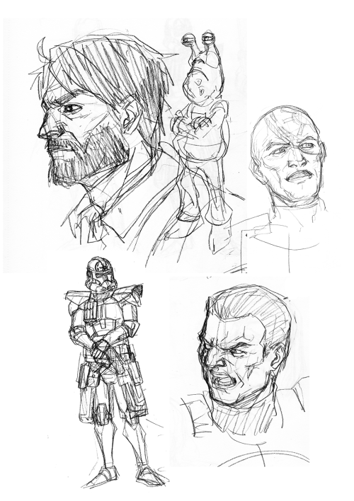 The Clone Wars doodles