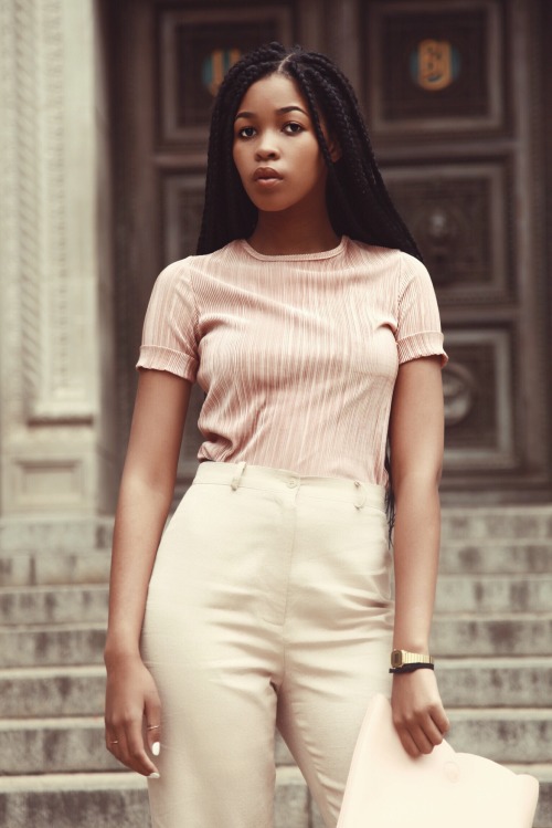 lulamawolf:  S O F T |  I have started getting ready for Mercedes Benz Fashion Week with my faves at Superbalist.com, I am currently obsessed with long sleeves and soft pinks.   Photo by : Lebo Lukewarm