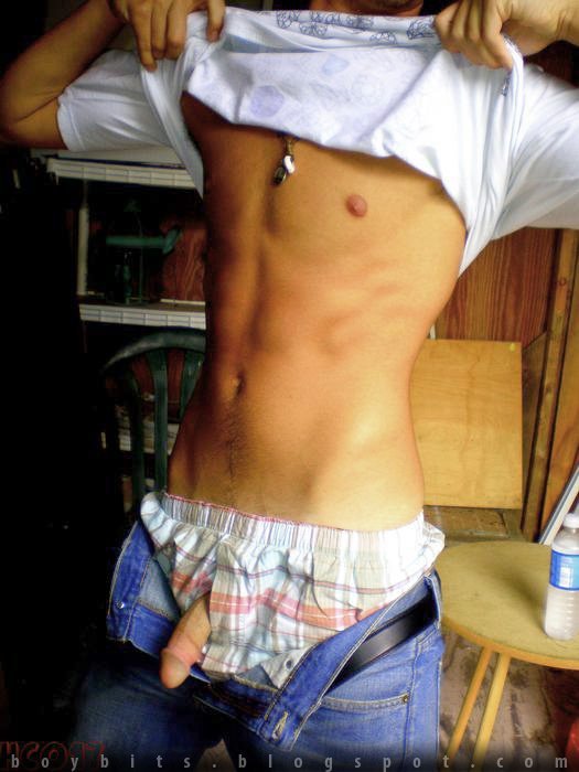 undie-fan-99:  Hot shift lifter with his cock out the fly of his boxers