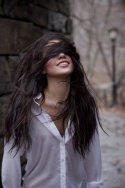 makemebegx0:  lascivious25:  I know she is pretty and gorgeous in His dress shirt, but all I keep thinking is…’the troubles of long hair and wind!’ Not to mention car doors, seat belts, eating, even sleeping on it and trying to move your head…lol.