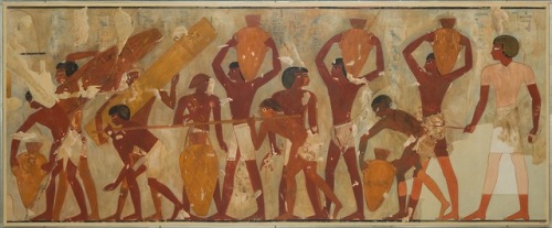 Women at a Banquet from the tomb of Rekhmire,reign of Amenhotep II of the 18th dynasty, 1479-1425