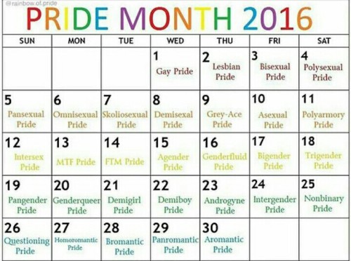 black-cats-mystic:Guys its oficialy gay pride month what’s your day mine is 5