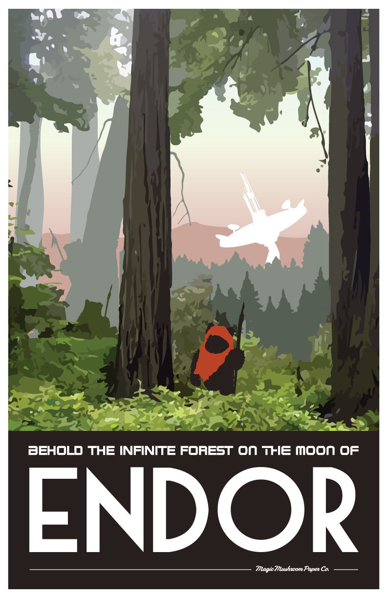 pixalry:  Star Wars Travel Posters - Created by Lindsay Craig Available for sale