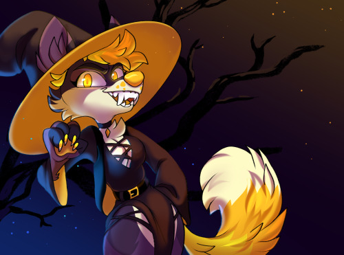 Here’s a very Halloweeny commission for @/Avi_Avi