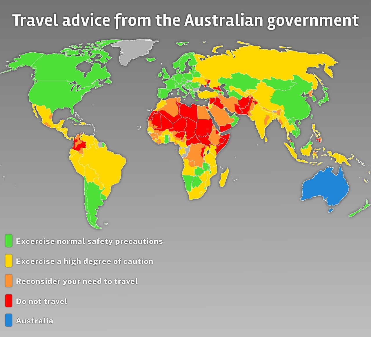 australian government travel advice china