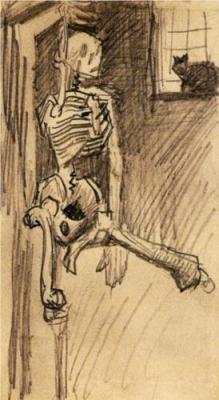 blackpaint20:   Skeleton - Vincent van Gogh c.1886