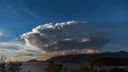 sixpenceee:  The above is footage of the volcano Calbuco eruption column in Chile. Gif made by @sixpenceee. Here’s the original video. 