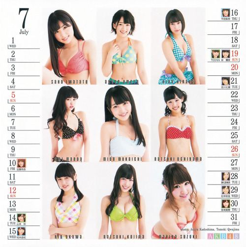 mayuyusuki:  AKB48ミニカレンダー2015 (Part.2) 週刊ヤングジャンプ 2014 No.51