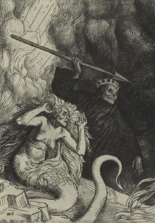 William Strang (Scottish, 1859-1921, b. Dumbarton, Scotland) - Illustration for John Milton’s 