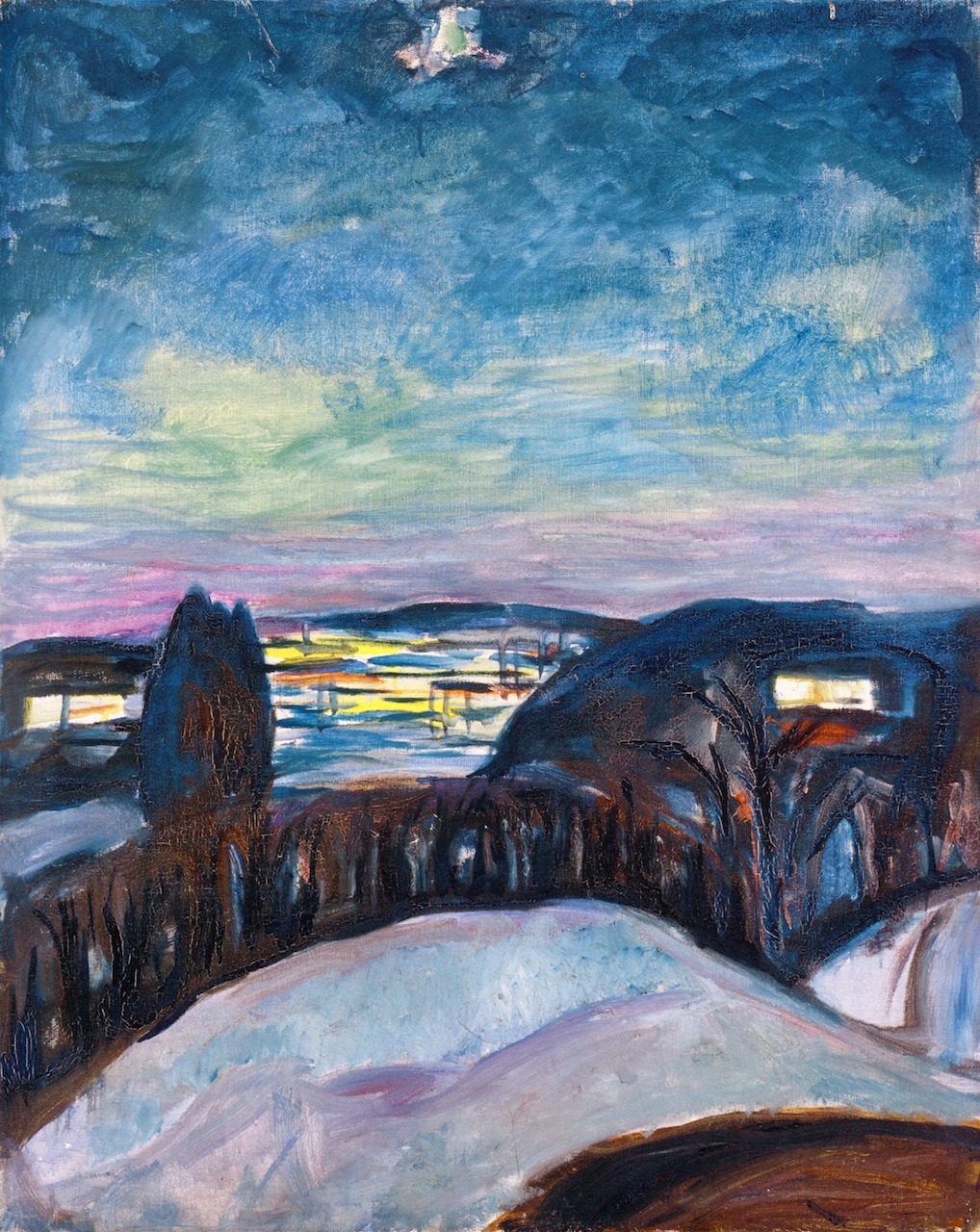dappledwithshadow:  Starry Night Edvard Munch  1922-1924