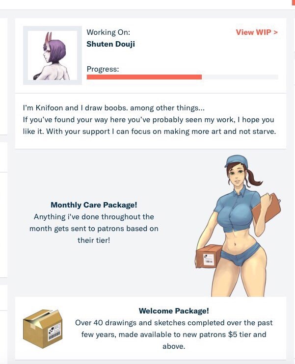 Updated my Patreon with new tiers and a new look!  Check it out!  http://patreon.com/knifoon