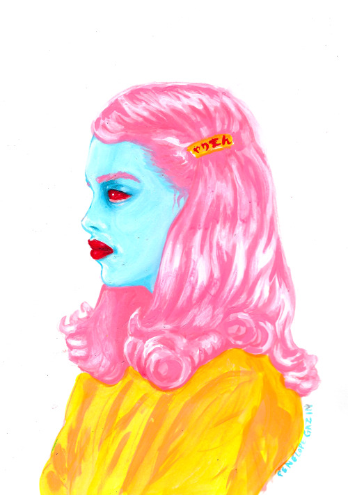 penelopegazin:  “Slut” painting by Penelope Gazin Acrylic paint on paper 