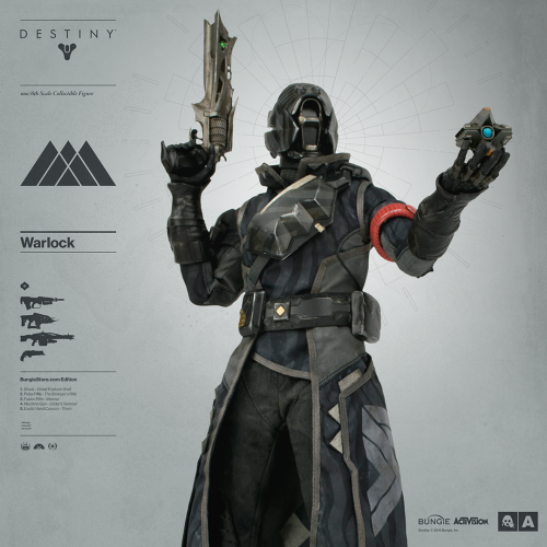 worldof3a:  Destiny Warlock Bungie Store Exclusive Edition available for pre-order now at BungieStore.com Bungie and 3A proudly announce the highly anticipated DESTINY WARLOCK  – the second figure in 3A’s 1/6th Scale Collectible Figure Series from