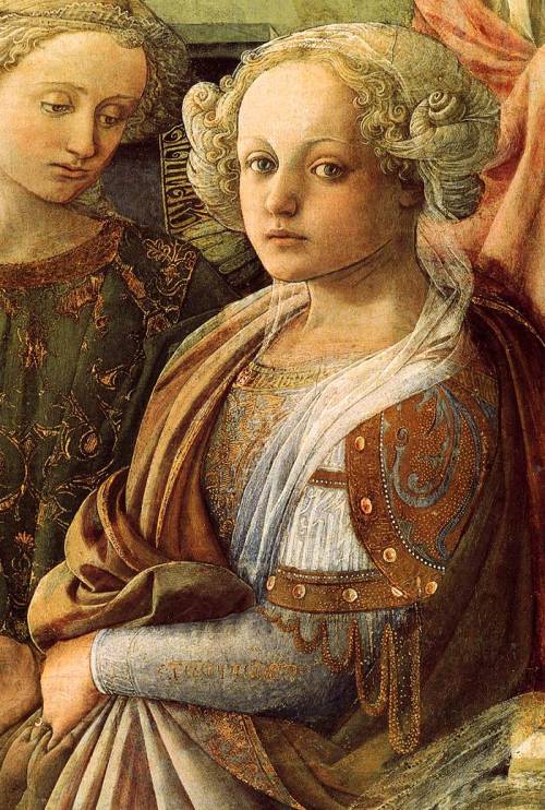 Fra Filippo Lippi, Coronation of the Virgin (detail), 1441-47, Tempera on wood. Galleria degli Uffiz