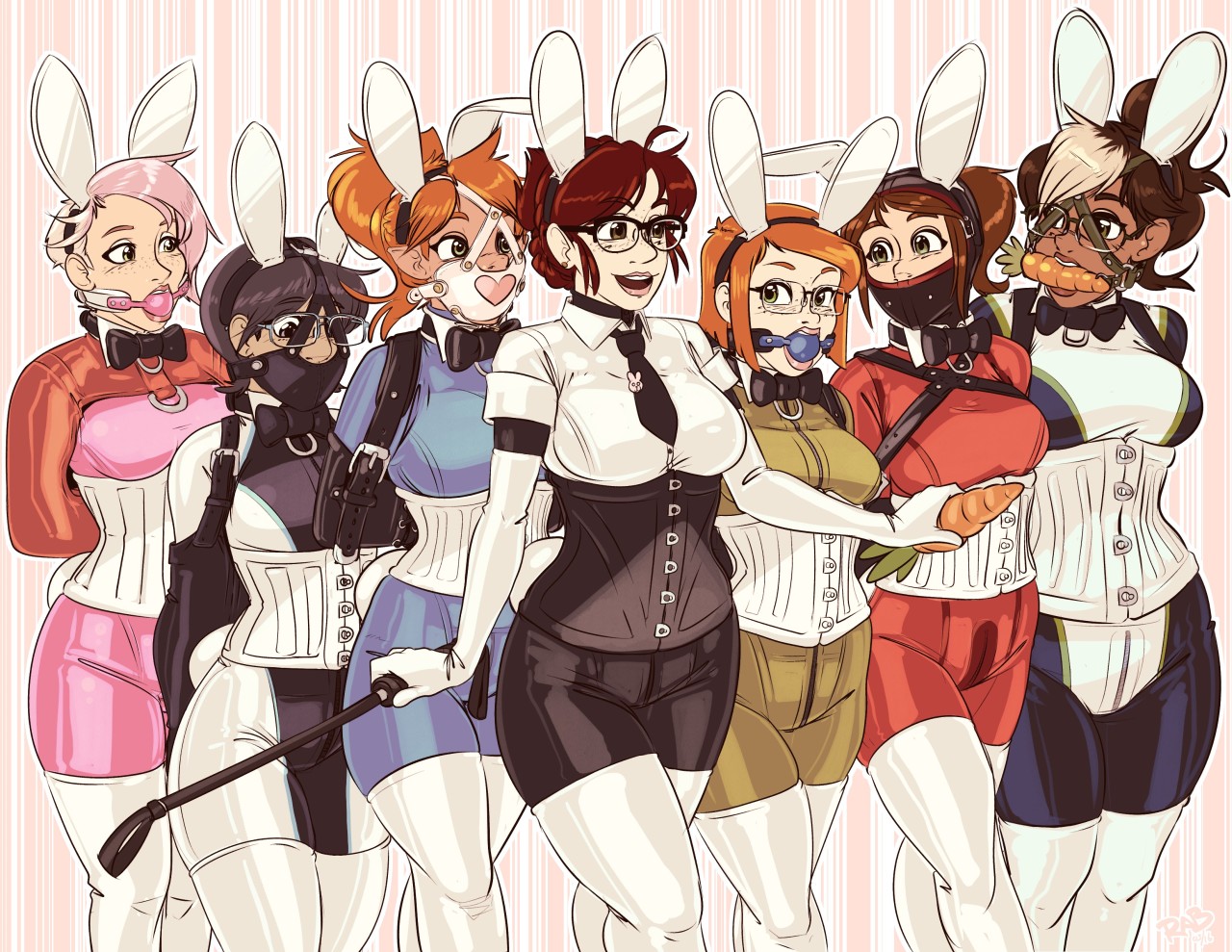 commander-rab:  Easter is an excuse for bunny girls. From left to right: Sid, Odessa,