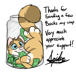 spiderdasquirrel:  Bucky thanking you for tipping 