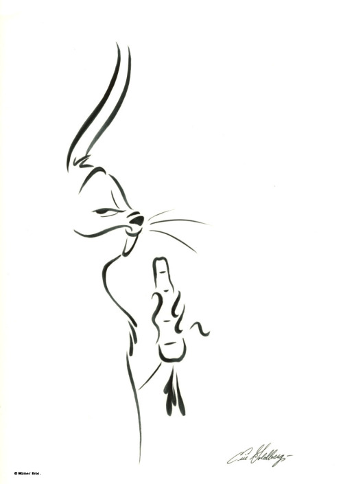directedbychuckjones:  Eight India ink paintings by the brilliant Eric Goldberg.  