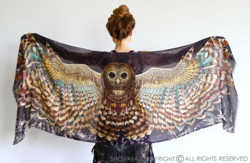 owl wings scarf // $68