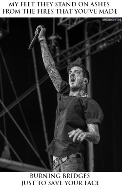 ohioisonfiire:  Bones Exposed // Of Mice &amp; Men My edit, but not my photo. 