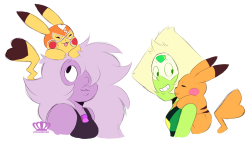 stream doodles, if Amethyst and Peridot played