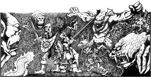 oldschoolfrp:  I think we’re surrounded (John Blanche, White Dwarf 65, May 1985)