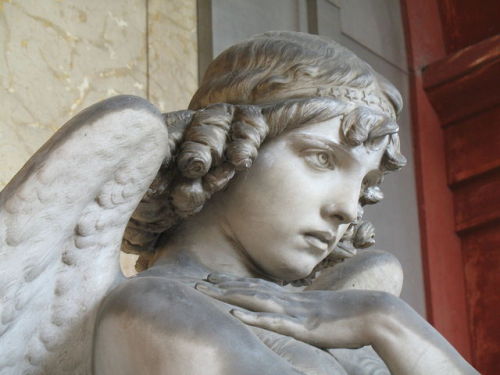 wanderlusteurope:Obsessed with this angel statue by sculptor Giulio Monteverde at Stagliano Cemetery