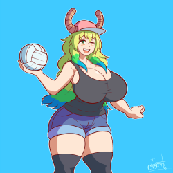 theselfsufficientcrescent: Drew fanart of Lucoa from the dragon maid anime, which I was surprised to actually really enjoy! Hope to catch more episodes when I can.