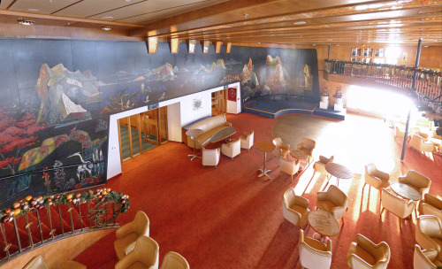 Mid-Century Modern Cruise Ship The Dutch cruise liner SS Rotterdam, known as &ldquo;The Grande D