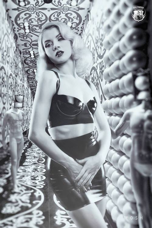 themoshblog:    Mosh by  Idollphamine wearing  Mico Couture Latex   
