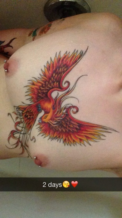 2 days till I’m home here’s my awesome sauce phoenix tattoo