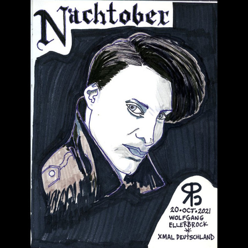 Nachtober Drawing Challenge - Day 20:Wolfgang Ellerbrock(bass player for the band Xmal Deutschland)