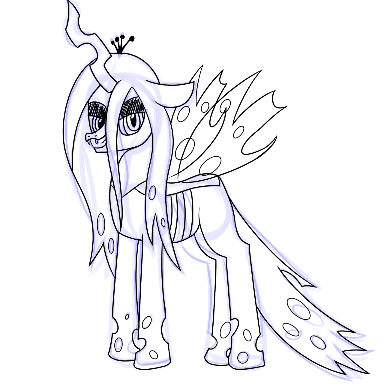 My internet’s being a butt so here’s a simple chrysalis that I drew so I could