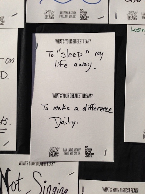 fearsvsdreams:  Fear: To sleep my life away.Dream: To make a difference daily.