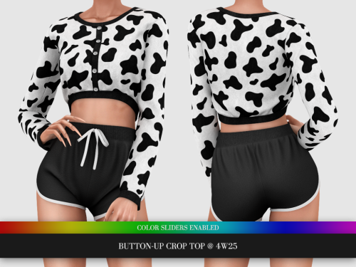 4w25-cc:Button-Up Crop TopDOWNLOAD: PATREON | SIMSDOMJoin my Patreon for early access and exclusive 