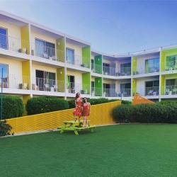 This is the most colorful hotel I’ve ever fucking seen 🌈 (at The Saguaro Palm Springs) https://www.instagram.com/p/Bwa_u98B-Ct/?utm_source=ig_tumblr_share&amp;igshid=1v9s2f04v6eko